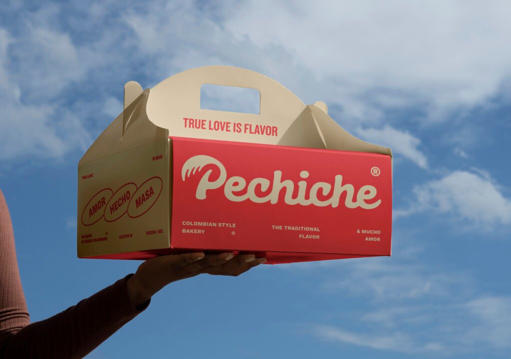 Packaging de Pechiche Colombian Style Bakery como parte de su estrategia de branding