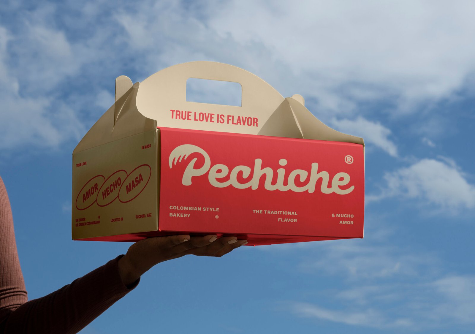 Packaging de Pechiche Colombian Style Bakery como parte de su estrategia de branding